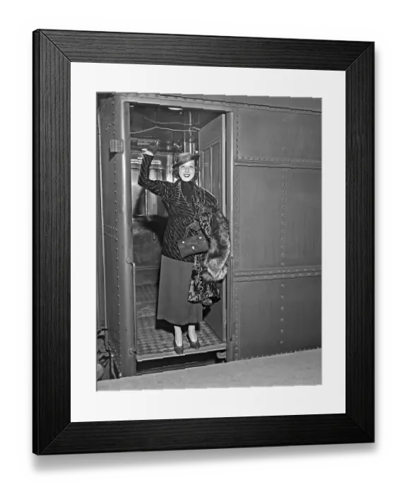 Framed Print : Ethel Merman Arriving In New York Framed Print : Ethel Merman Arriving In New York