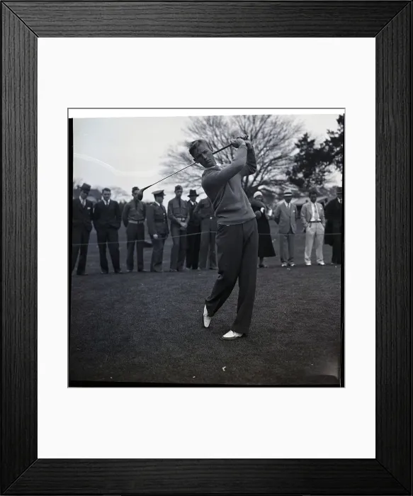 Framed Print : Man Taking Golf Shot Framed Print : Man Taking Golf Shot