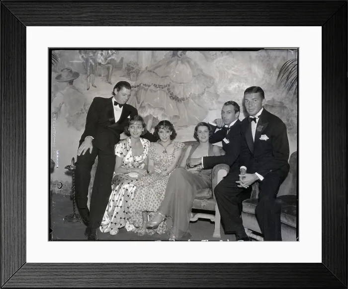 Framed Print : Gary and Sandra Cooper with Friends Framed Print : Gary and Sandra Cooper with Friends