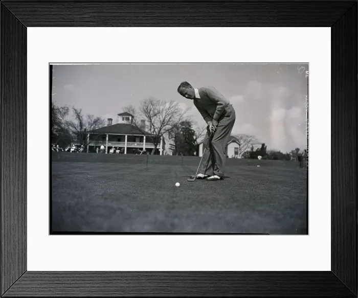 Framed Print : George Dunlap in Masters Golf Tourney Framed Print : George Dunlap in Masters Golf Tourney