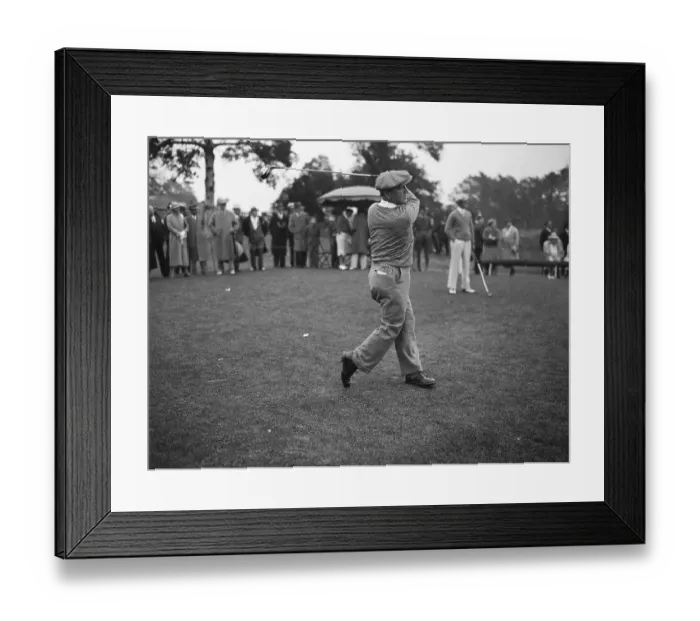 Framed Print : Bobby Cruickshank Tees Off in Masters