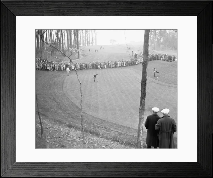 Framed Print : Bobby Jones Putting on First Green