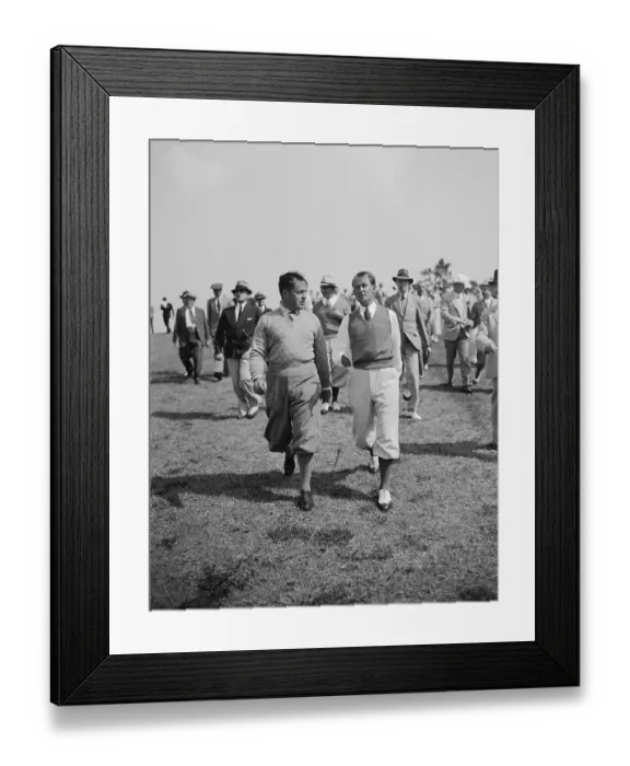 Framed Print : Bobby Jones and Paul Runyon at the Masters Tournament Framed Print : Bobby Jones and Paul Runyon at the Masters Tournament