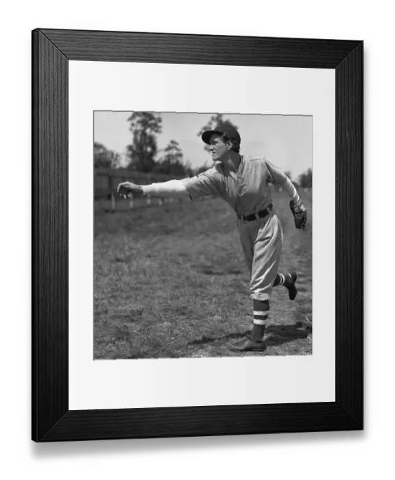 Framed Print : Babe Didrickson Pitching