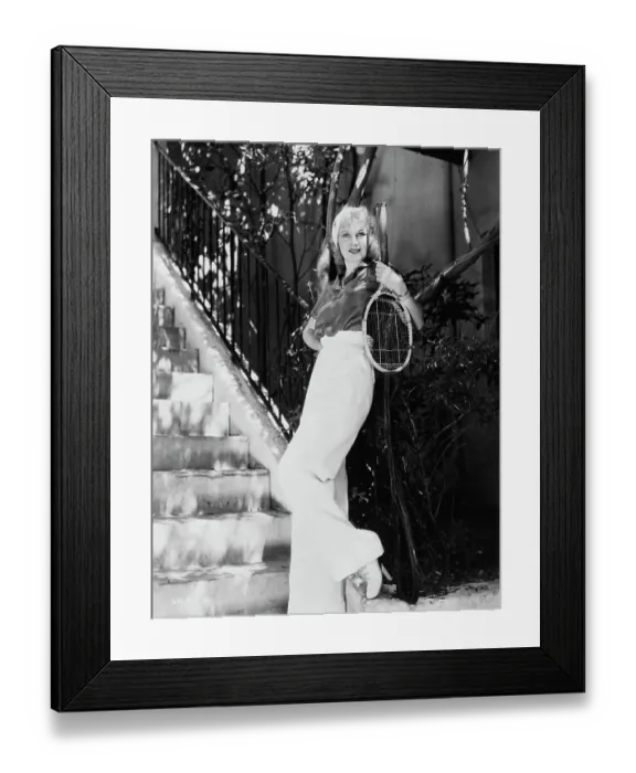 Framed Print : Ginger Rogers Modeling Sports Outfit Framed Print : Ginger Rogers Modeling Sports Outfit