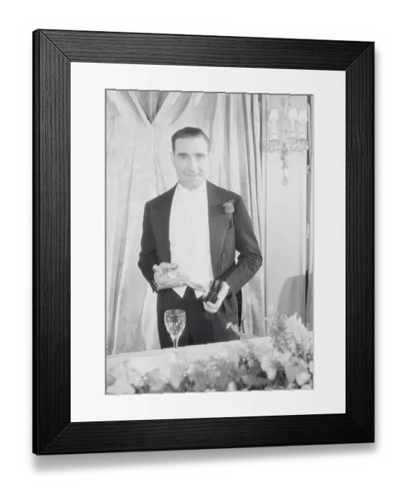 Framed Print : Director Frank Lloyd Holding Trophy for Calvacade Framed Print : Director Frank Lloyd Holding Trophy for Calvacade