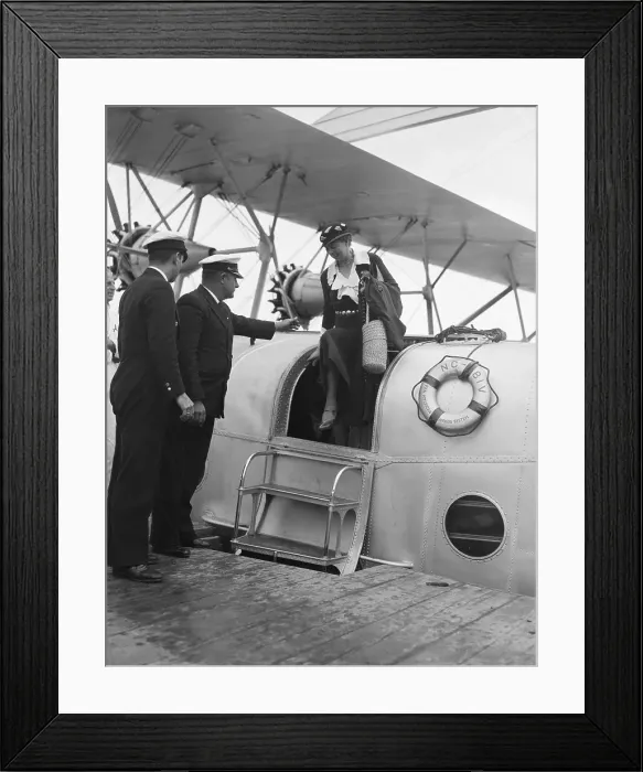 Framed Print : Eleanor Roosevelt Stepping from Airplane Framed Print : Eleanor Roosevelt Stepping from Airplane