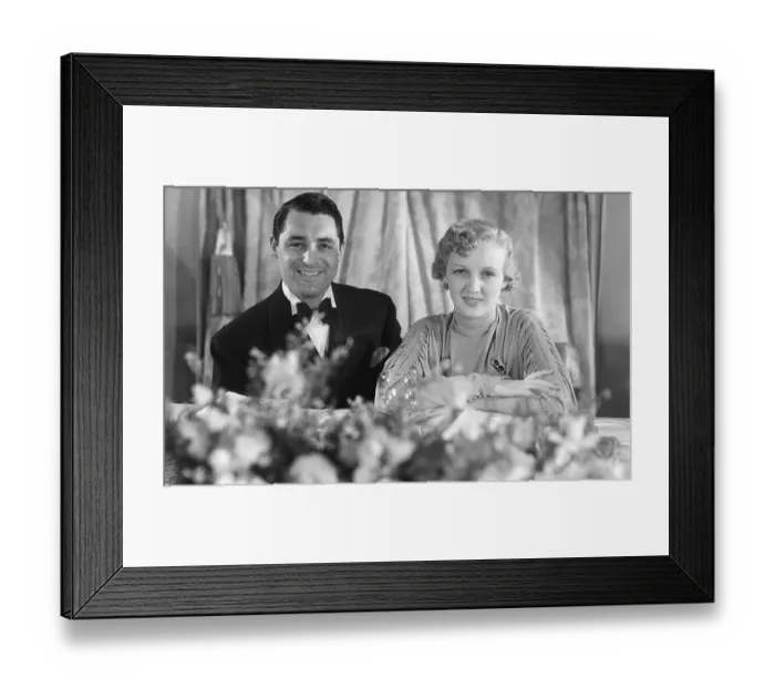 Framed Print : Cary Grant and Virginia Cherill at Dinner Framed Print : Cary Grant and Virginia Cherill at Dinner