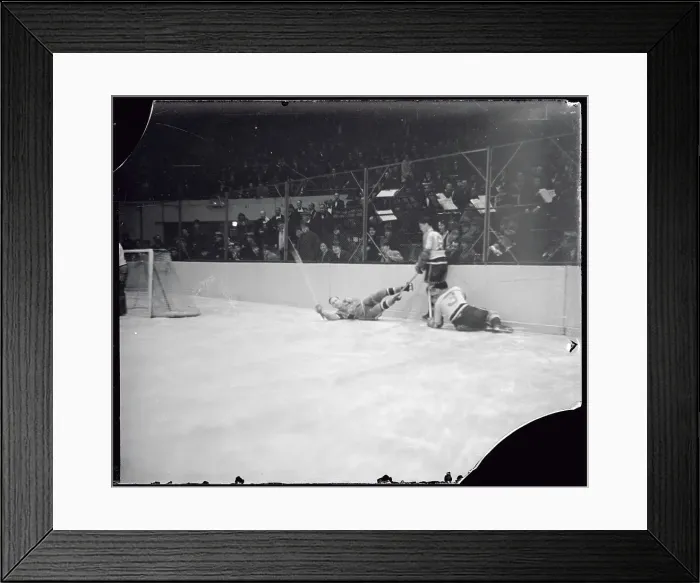 Framed Print : Montreal Hockey Team Playing New York Hockey Team Framed Print : Montreal Hockey Team Playing New York Hockey Team