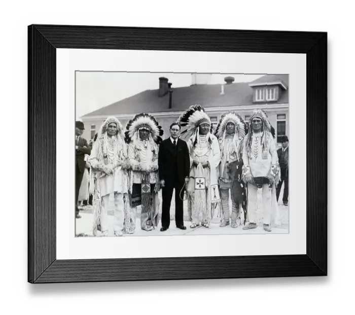 Framed Print : John Collier With Blackfoot Indians