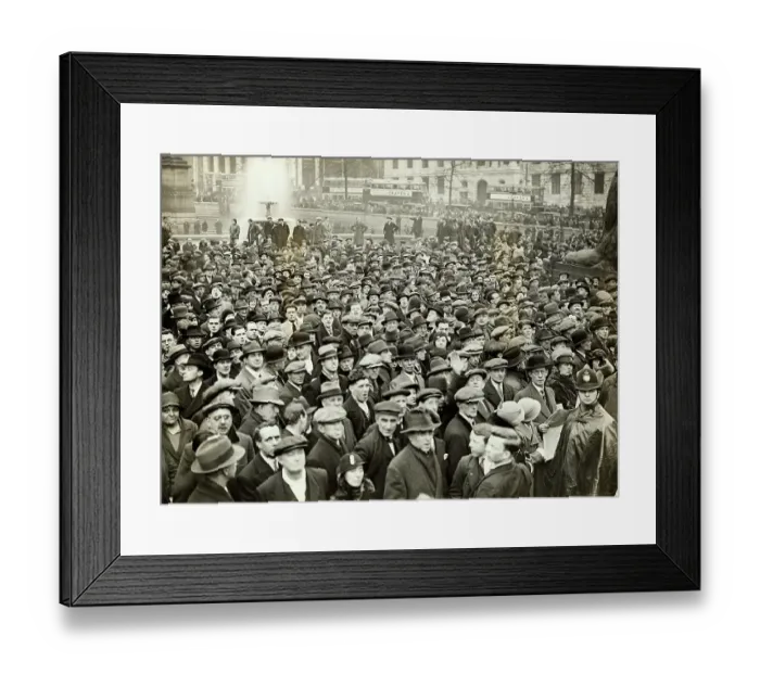 Framed Print : Unemployed Marchers in Trafalgar Square Framed Print : Unemployed Marchers in Trafalgar Square