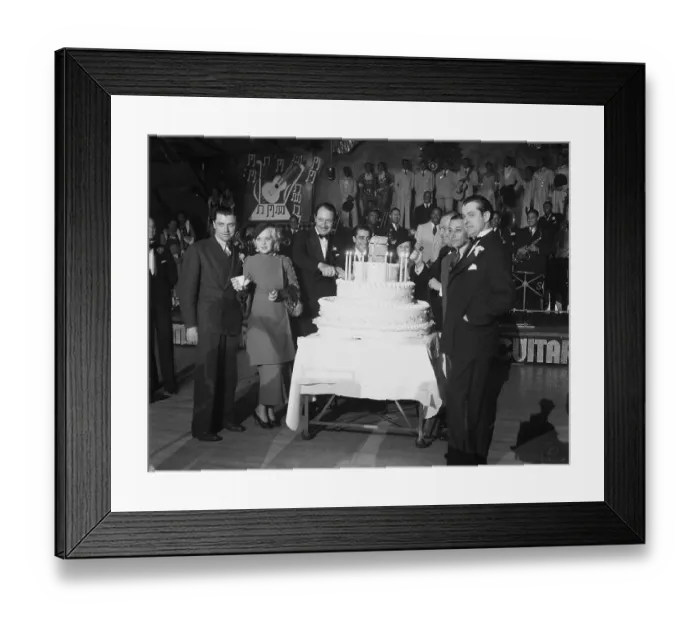 Framed Print : Actors Cutting a Cake Framed Print : Actors Cutting a Cake