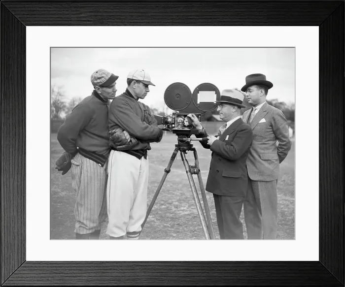 Framed Print : Dizzy And Daffy Dean Examining Camera