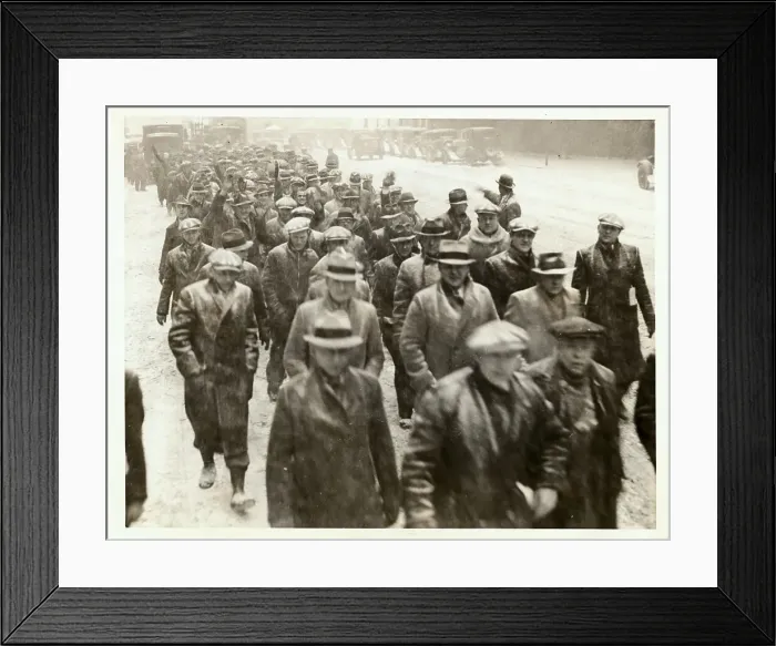 Framed Print : Workers Protesting in the Cold Framed Print : Workers Protesting in the Cold