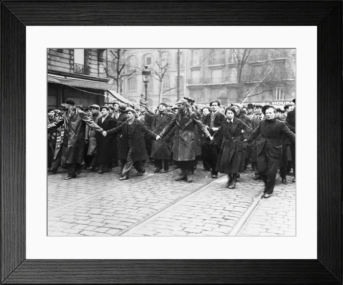 Framed Print : French Radicals Demonstrating