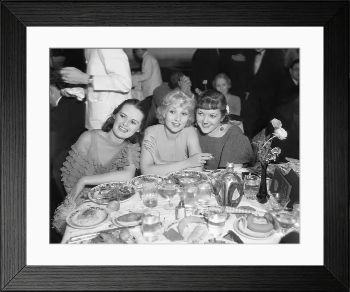 Framed Print : Actresses Posing at Night Club Opening Framed Print : Actresses Posing at Night Club Opening
