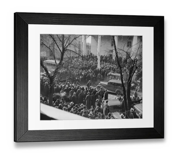Framed Print : Citizens Gathered Outdoors at Lindbergh Trial Framed Print : Citizens Gathered Outdoors at Lindbergh Trial