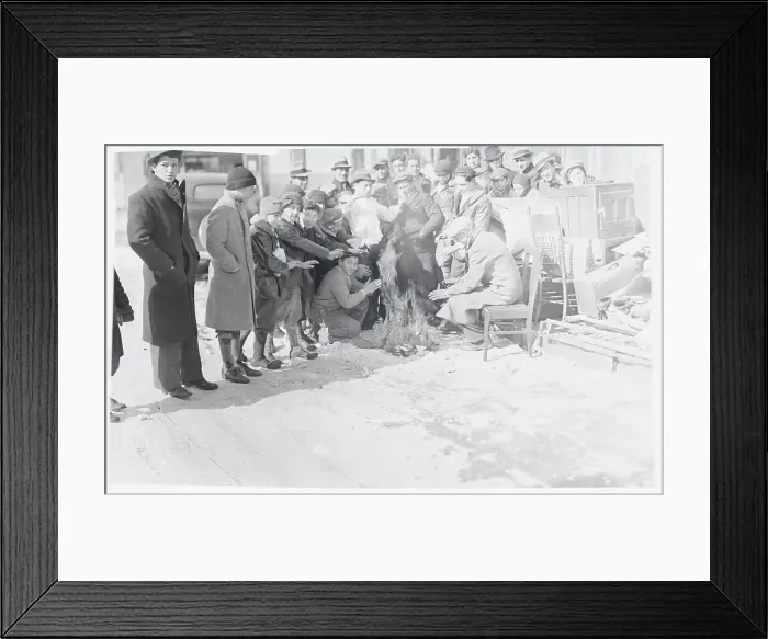 Framed Print : Homeless Warming Themselves Framed Print : Homeless Warming Themselves