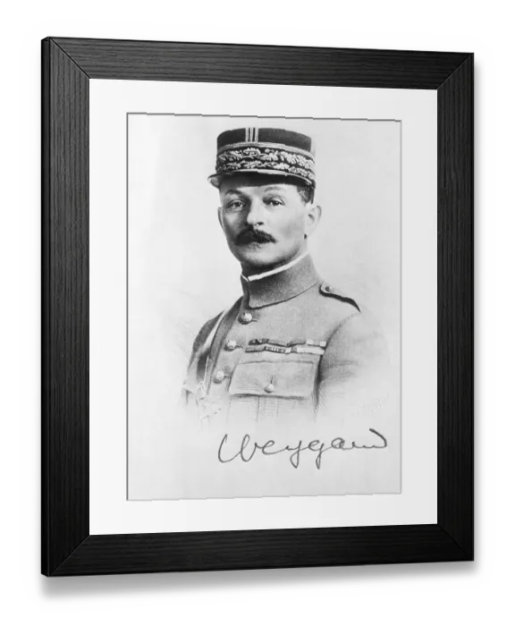 Framed Print : Headshoulders Of General Maxime Weygand