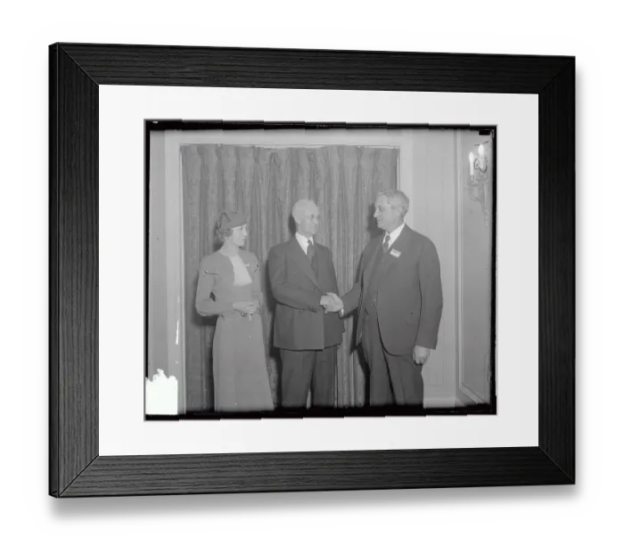 Framed Print : Men and Woman at Engineer Convention Framed Print : Men and Woman at Engineer Convention