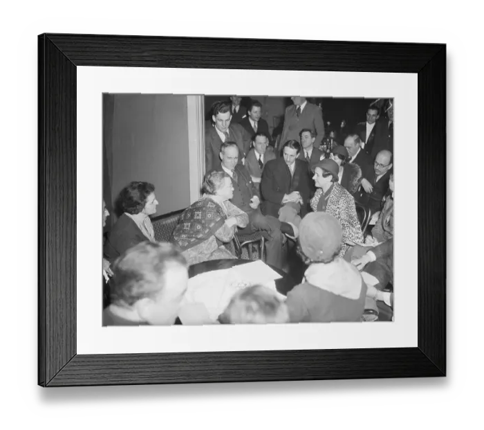 Framed Print : Emma Goldman Speaking with Reporters Framed Print : Emma Goldman Speaking with Reporters