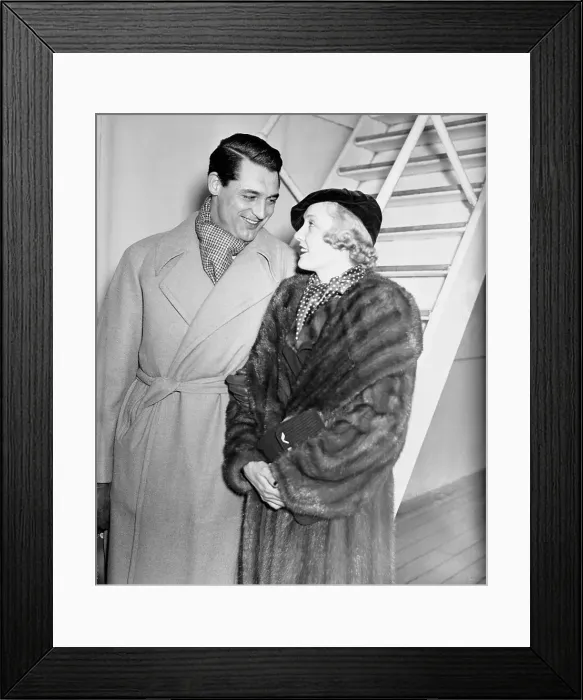 Framed Print : Cary Grant Posing with Virginia Cherrill on Ship Framed Print : Cary Grant Posing with Virginia Cherrill on Ship