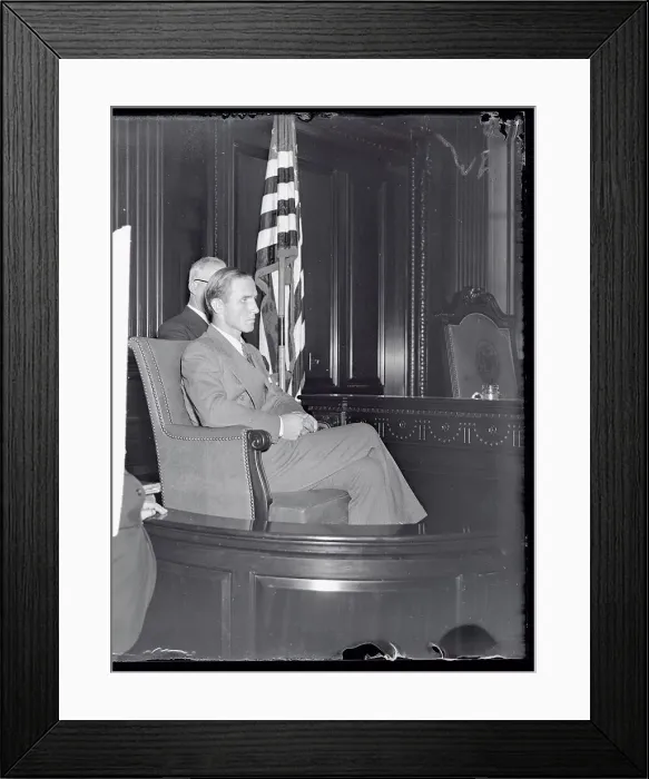 Framed Print : Bruno Richard Hauptman Sitting in Court Framed Print : Bruno Richard Hauptman Sitting in Court