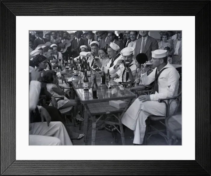Framed Print : American Sailors In Cuban Bar Framed Print : American Sailors In Cuban Bar