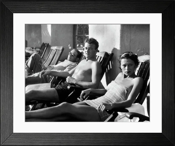 Framed Print : Spencer Tracy With John and Josephine Wayne Framed Print : Spencer Tracy With John and Josephine Wayne