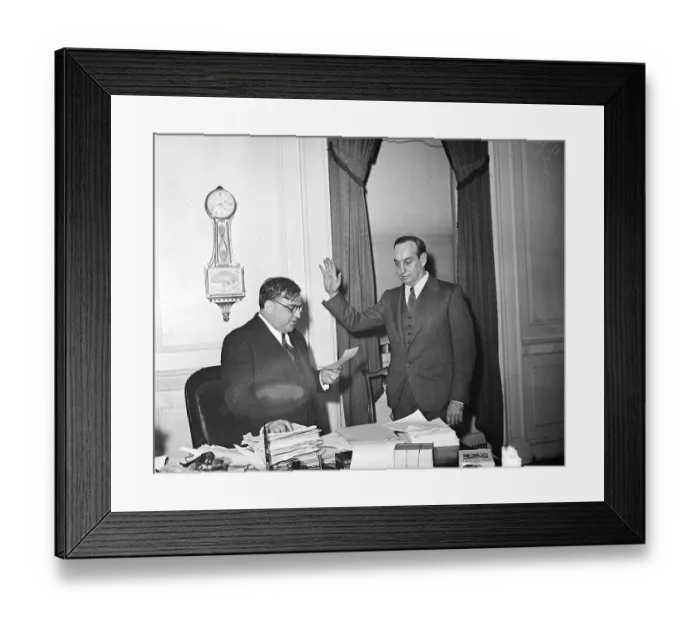 Framed Print : Robert Moses Sworn in as Parks Commissioner Framed Print : Robert Moses Sworn in as Parks Commissioner