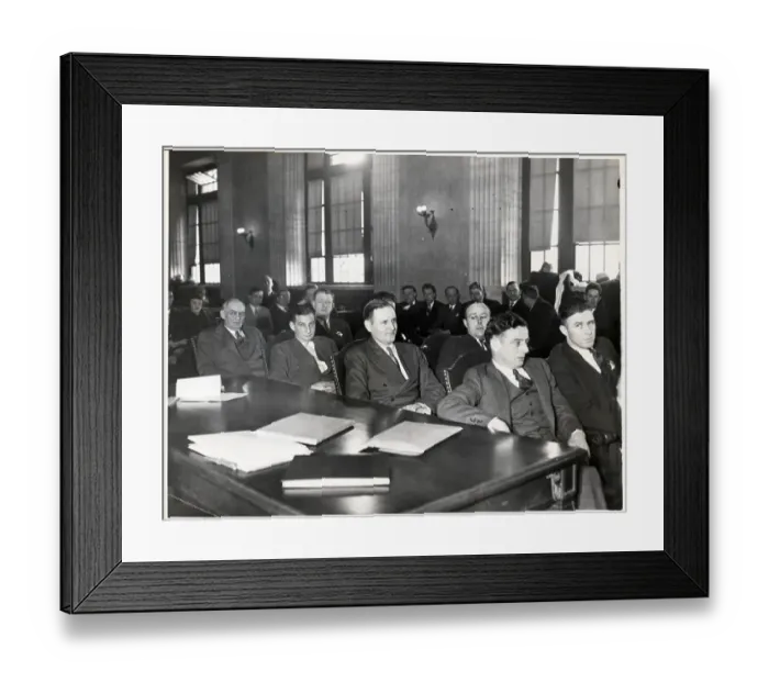 Framed Print : Chicago Kidnapping Trial Inside Court Framed Print : Chicago Kidnapping Trial Inside Court