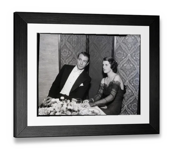 Framed Print : Gary Cooper and Wife in Formal Attire Framed Print : Gary Cooper and Wife in Formal Attire