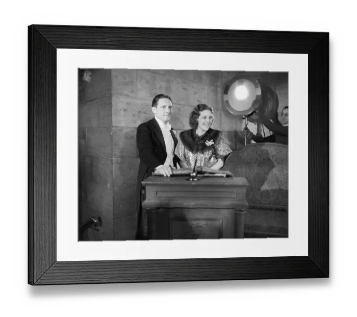 Framed Print : Spencer Tracy and Loretta Young Near Light Framed Print : Spencer Tracy and Loretta Young Near Light