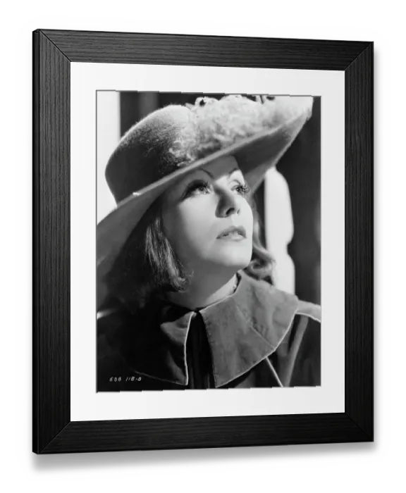 Framed Print : Actress Greta Garbo Posing in Hat Framed Print : Actress Greta Garbo Posing in Hat