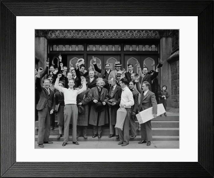 Framed Print : High School Students Cheering Albert Einstein Framed Print : High School Students Cheering Albert Einstein