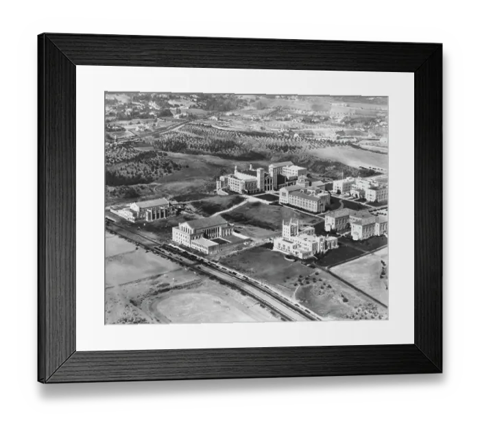 Framed Print : Westwood Campus, University of California, 1934 Framed Print : Westwood Campus, University of California, 1934