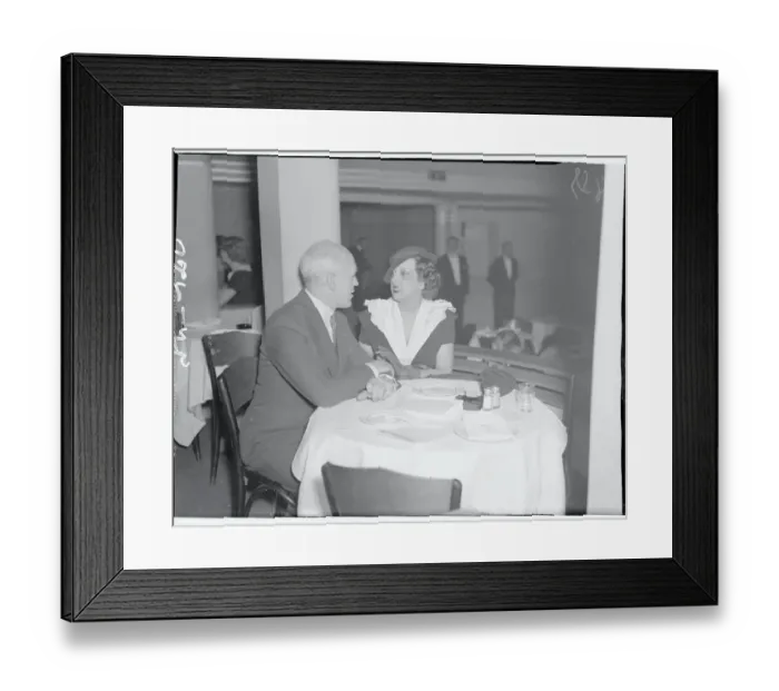 Framed Print : Estelle Taylor Dining with Jimmy McHugh Framed Print : Estelle Taylor Dining with Jimmy McHugh