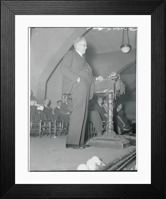 Framed Print : Milo Reno, speaking at Cooper Union Framed Print : Milo Reno, speaking at Cooper Union