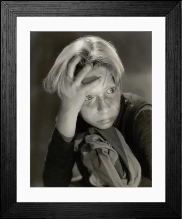 Framed Print : Scared Boy Holding His Head