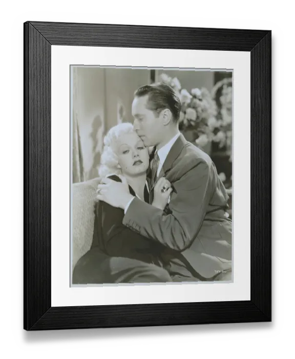 Framed Print : Jean Harlow and Franchot Tone Embracing Framed Print : Jean Harlow and Franchot Tone Embracing