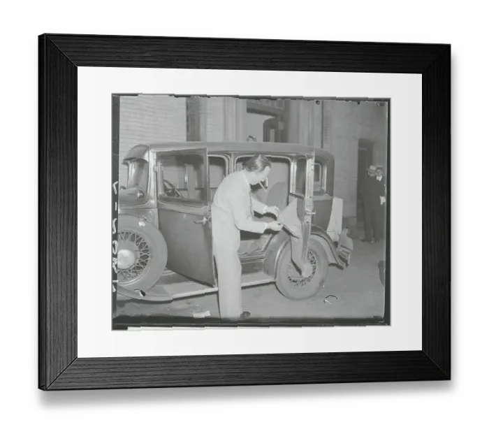 Framed Print : Man with Automobile Framed Print : Man with Automobile