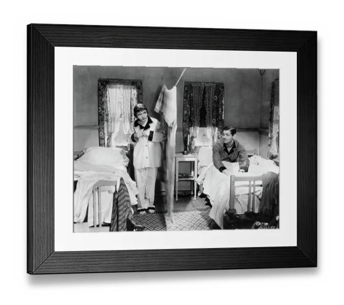 Framed Print : Claudette Colbert and Clark Gable in Scene Framed Print : Claudette Colbert and Clark Gable in Scene