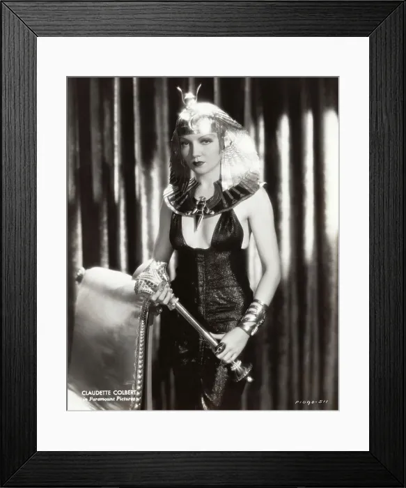 Framed Print : Portrait of Claudette Colbert Wearing Cleopatra Costume Framed Print : Portrait of Claudette Colbert Wearing Cleopatra Costume