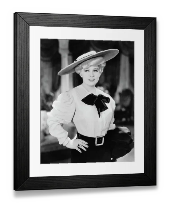 Framed Print : Mae West Standing with Hand on Hip