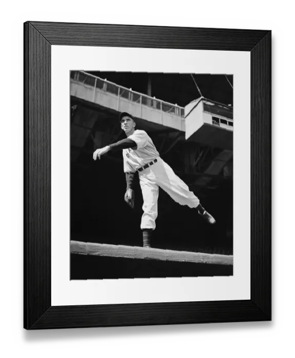 Framed Print : Carl Hubbell Standing On Wall Throwing Framed Print : Carl Hubbell Standing On Wall Throwing