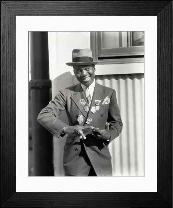 Framed Print : Bill Robinson Wearing His Medals Framed Print : Bill Robinson Wearing His Medals