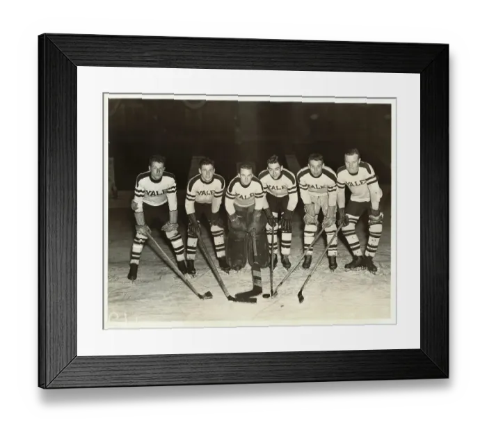 Framed Print : Hockey Players Posing for Camera Framed Print : Hockey Players Posing for Camera