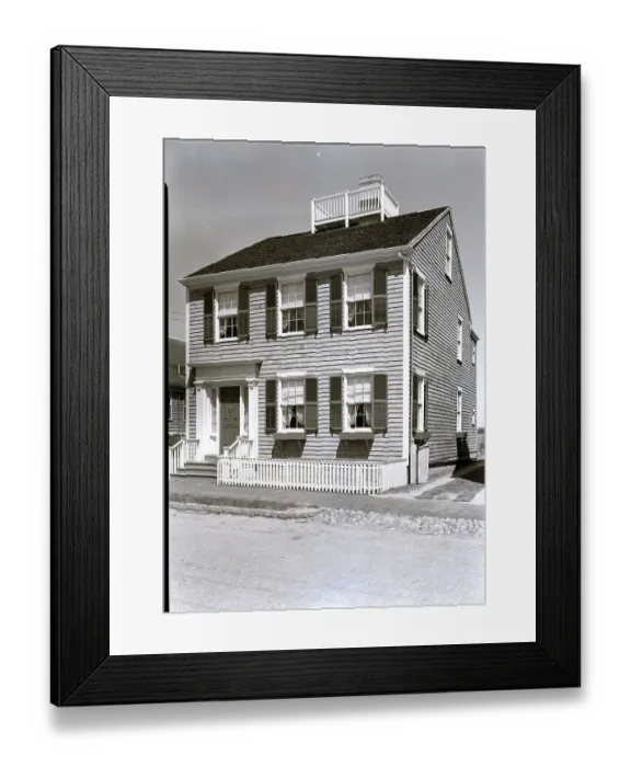 Framed Print : Nantucket House With Fence And Roof Walk Framed Print : Nantucket House With Fence And Roof Walk