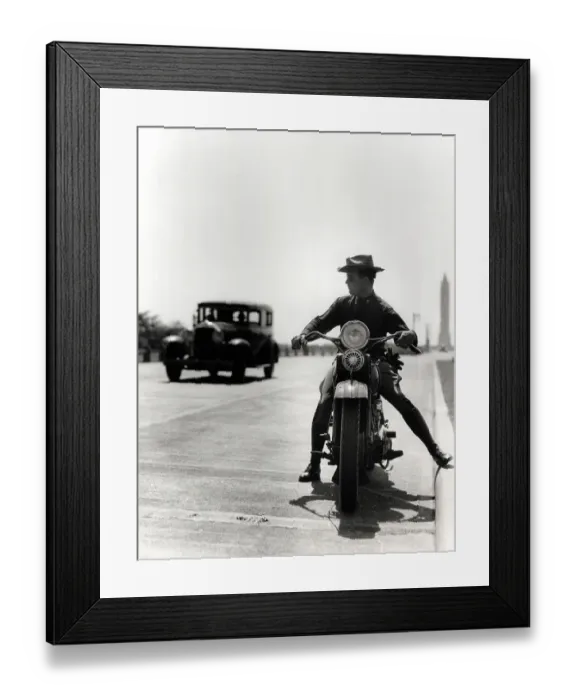 Framed Print : State Trooper on Motorcycle Framed Print : State Trooper on Motorcycle