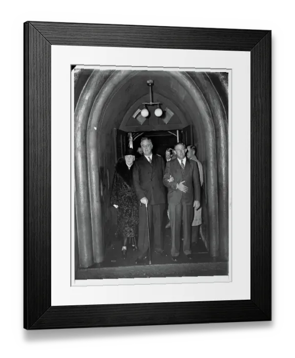 Framed Print : Franklin D. Roosevelt After Church Service Framed Print : Franklin D. Roosevelt After Church Service